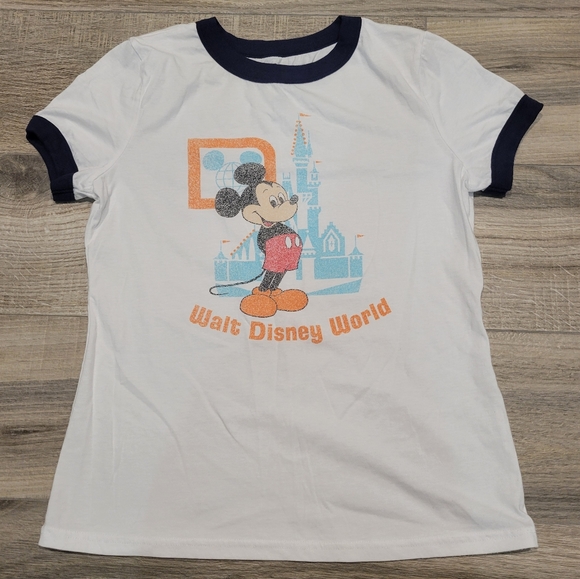 Disney | Shirts | Mickey Mouse Ringer Tshirt Walt Disney World 5th